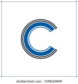 Vector design for the letter C icon abstract logo design,