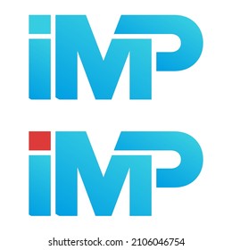 Vector design letter logotype IMP logo