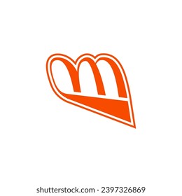 vector design for the letter M logo in a vintage style that you can use for a t-shirt design or for your business identity logo