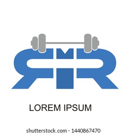vector design letter R about body fitness