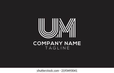 Vector design of letter UM