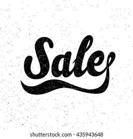 Vector design. Lettering composition. Sale. Commercial symbol.