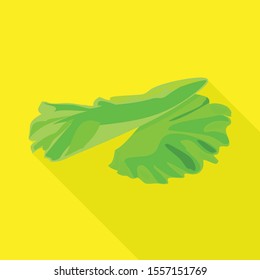 Vector design of lettuce and leaf logo. Web element of lettuce and green Stock vector illustration.