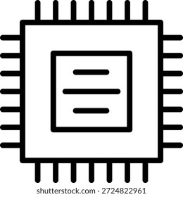 Vector Design LGA1151 Socket Icon Style