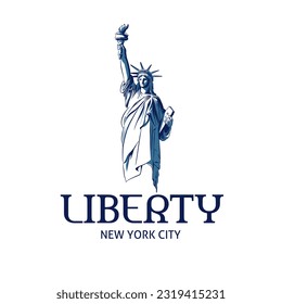 Vector design liberty, vector ikon of america, new York ikon. 