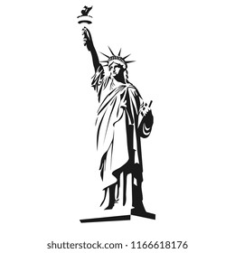 United States America Art Statue Liberty Stock Vector (Royalty Free ...