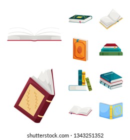 Vector design of library and bookstore  symbol. Collection of library and literature  vector icon for stock.