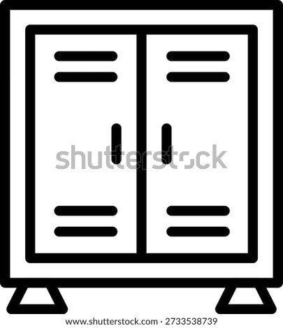 Vector Design Library Locker Icon Style