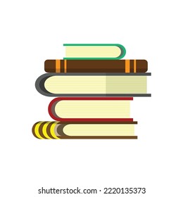 Vector design of library and textbook Collection of library and school stock symbol