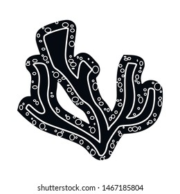 Vector design of lichen and algae sign. Set of lichen and water stock vector illustration.