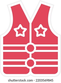 Estilo del icono de Vest Design Life Vest