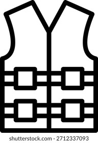 Estilo de ícone de colete de vida de design de vetor