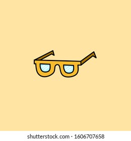 Vector design of light brown eye glass
