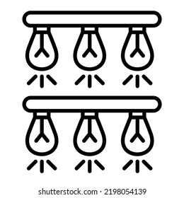 Estilo de iconos de las bombillas de diseño de vectores
