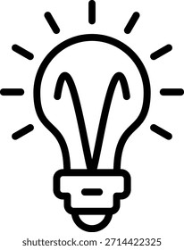 Estilo de icono de luz de diseño de Vector
