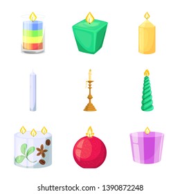 Vector design of light and wax icon. Collection of light and ceremony  vector icon for stock.