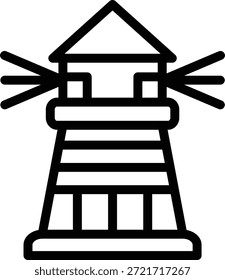 Vector Design Lighthouse Icon Style