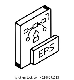 A vector design line isometric icon download