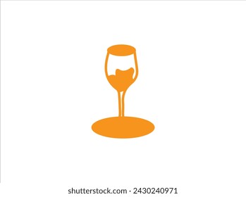 Vector design linear template logos or emblems - hands in different gestures glass of drink. Abstract symbol for cafaa or  bar.