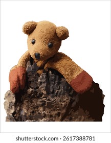 vector design Little bear, very cute, this image can be used for commercial or other projects