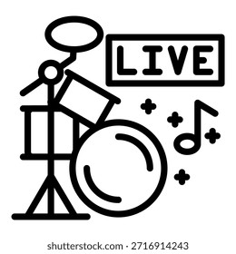 Vector Design Live Band Icon Style