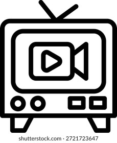 Estilo de icono de transmisión en vivo de diseño de Vector