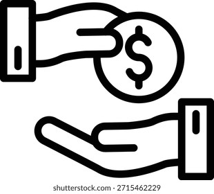 Art des Kreditsymbols für Vektordesign