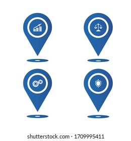 Vector design of a location or place
