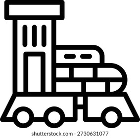 Vektordesign Lokomotive Symbolstil
