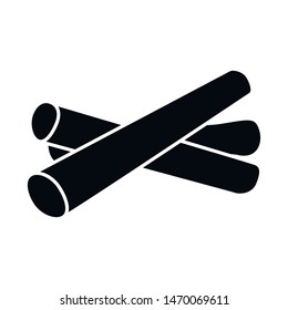 Vector design of log and firewood icon. Set of log and brown stock symbol for web.