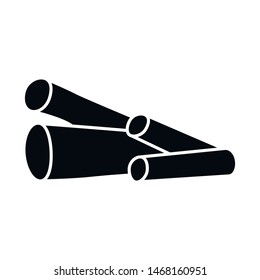 Vector design of log and firewood symbol. Set of log and fuel vector icon for stock.