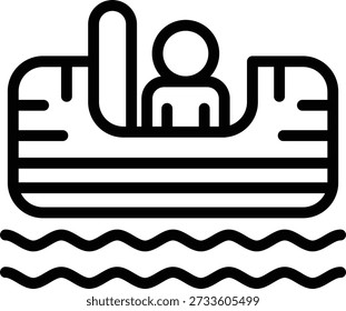 Vector Design Log Flume Icon Style