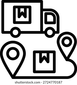 Estilo del icono de la entrega de la logística del diseño del Vector