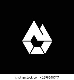 vector design logo abstract letter A,shaped mountain 