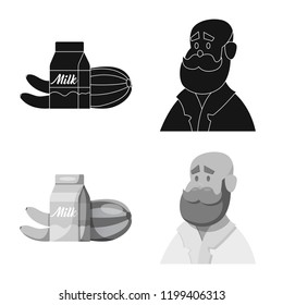 Vector design of  and  logo. Collection of  and  vector icon for stock.