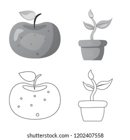 Vector design of  and  logo. Collection of  and  stock vector illustration.
