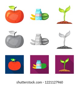 Vector design of  and  logo. Collection of  and  stock vector illustration.