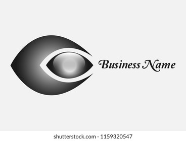 vector design of logo with concept see with one eye