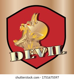 Vector design logo of the devil esport mascot gamer. Illustration of gamers for sports teams. Modern illustration concept style for badge