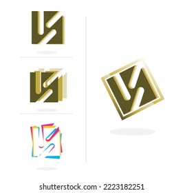 Vector Design Logo, Emblem, Icon, Concept Colorful Halftone Gradient