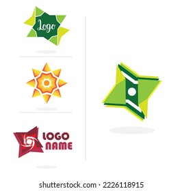 Vector Design Logo, Emblem, Icon, Concept Colorful Halftone Gradient