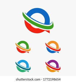 vector design logo full color, letter A
