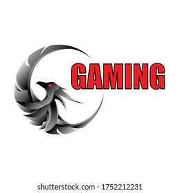 Logo de diseño vectorial de una mascota de gamer. Ilustración para equipos deportivos. Estilo de concepto de ilustración moderno para placa