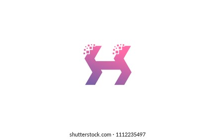 vector of design logo H 