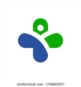 Vector Design-Logo, Gesundheit, einfache und elegante Menschen