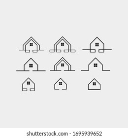 Logo de diseño de vectores para iconos residenciales y de la casa