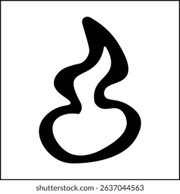 vector design logo illustration silhouette of fire with black and white color. suitable for logo, icon, poster, advertisement, banner, company, t-shirt design, sticker, website.