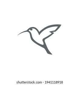 Vektordesign Logo kolibri. Logo-Vorlage