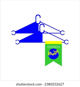 Diseño vectorial del logotipo para el símbolo comercial de la lavandería