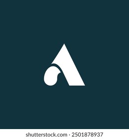 El logotipo de diseño de Vector o la letra A para un logotipo personal con la inicial A es elegante y sofisticado.